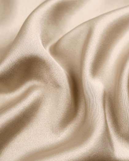 Tissu Satin Microfibre Uni Duchesse Galet - Mercerine