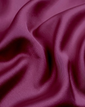 Tissu Satin Microfibre Uni Duchesse Prune - Mercerine