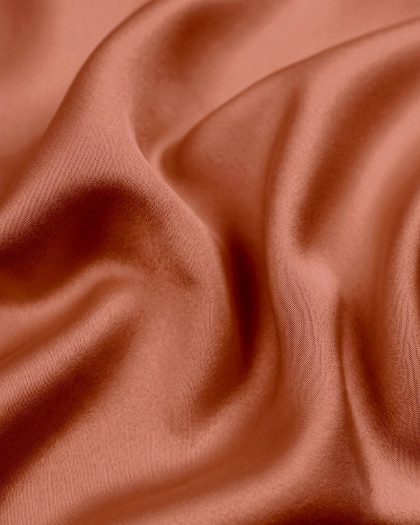 Tissu Satin Microfibre Uni Duchesse Fauve - Mercerine