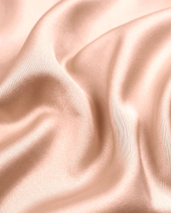 Tissu Satin Microfibre Uni Duchesse Nude - Mercerine