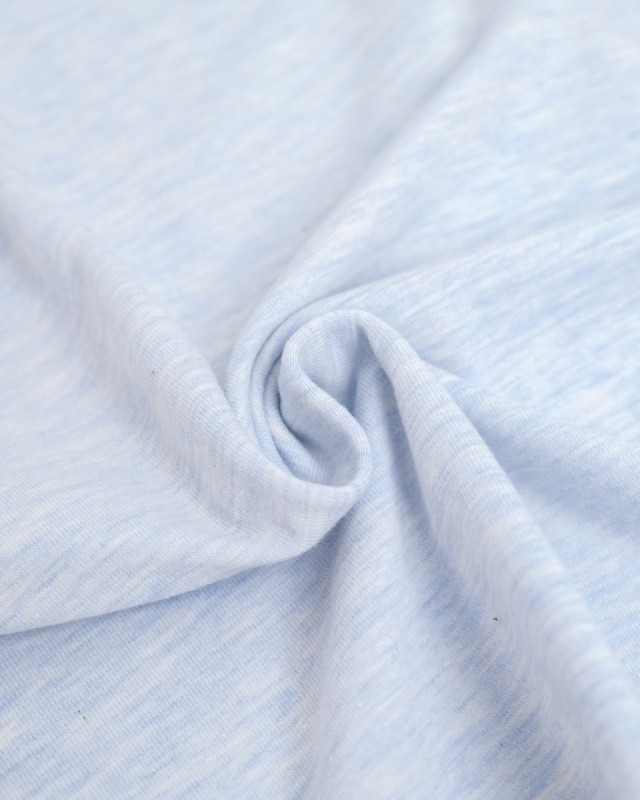 Jersey Mélangé Layette Bleu - Mercerine