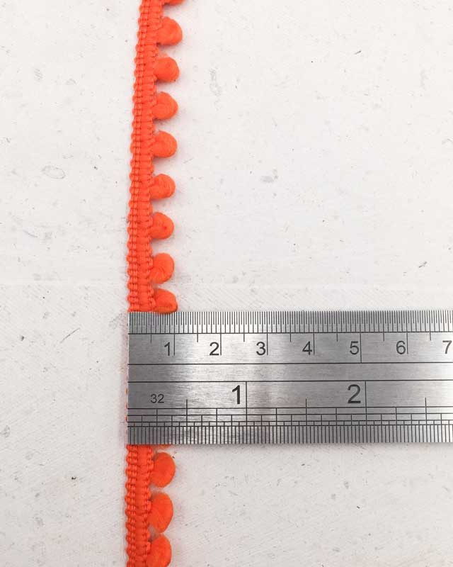 Galon mini pompons orange au mètre - Mercerine