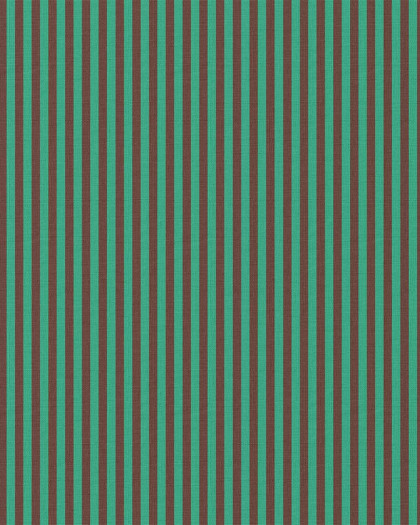 Tissu Coton à Rayures Vert Chocolat - Mercerine
