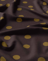Tissu Viscose à Pois Olive Fond Ecorce