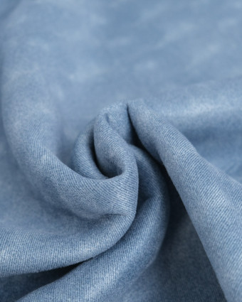 Tissu Denim Envers Sherpa Montana Bleu - Mercerine