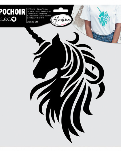 Pochoir Textile Licorne - Mercerine