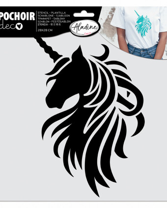 Pochoir Textile Licorne - Mercerine
