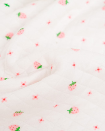 Jersey Matelassé Imprimé Mimi La Fraise - Mercerine