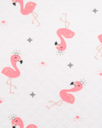 Jersey Matelassé Imprimé Rosy Le Flamand - Mercerine