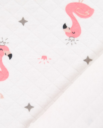 Jersey Matelassé Imprimé Rosy Le Flamand - Mercerine
