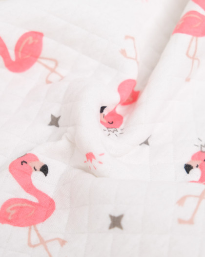 Jersey Matelassé Imprimé Rosy Le Flamand - Mercerine