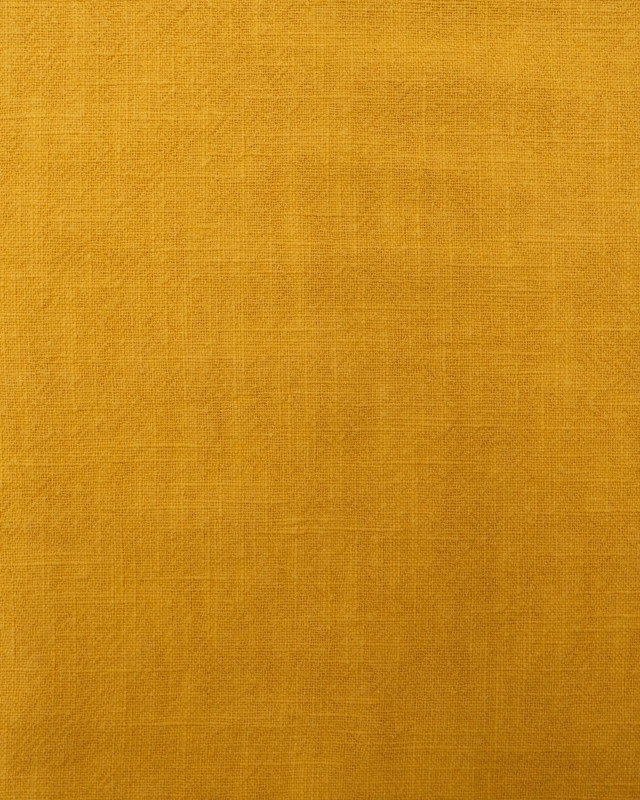 Tissu au mètre : Lin lavé Safran - Mercerine