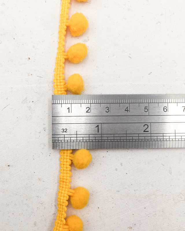 Galon pompon jaune x1m