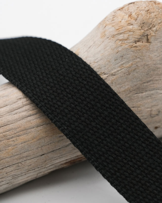 Sangle Coton Noir   - Mercerine