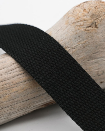 Sangle Coton Noir   - Mercerine