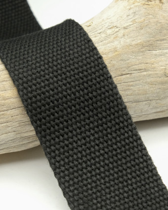 Sangle Coton Noir   - Mercerine