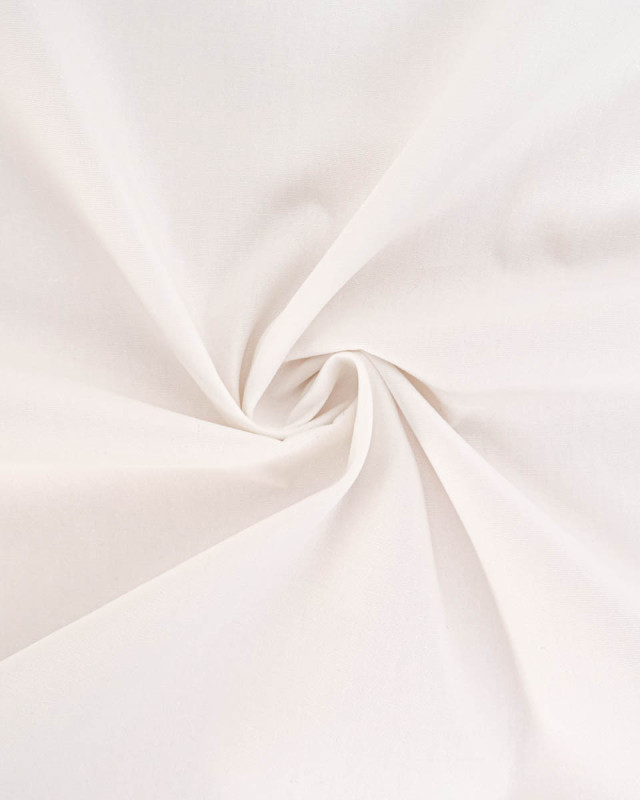 Tissu Popeline de Coton Ecru - Mercerine