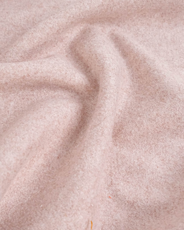 Tissu Maille Grattée Rose Poudre - Mercerine