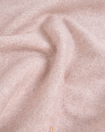 Tissu Maille Grattée Rose Poudre - Mercerine