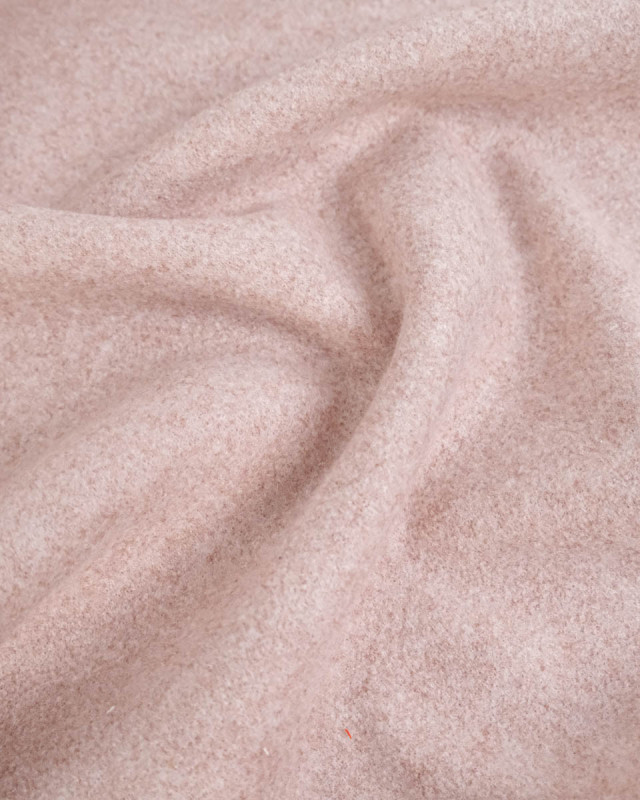 Tissu Maille Grattée Rose Poudre - Mercerine