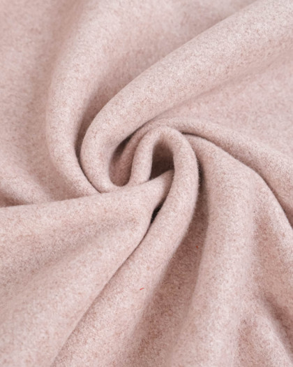 Tissu Maille Grattée Rose Poudre - Mercerine