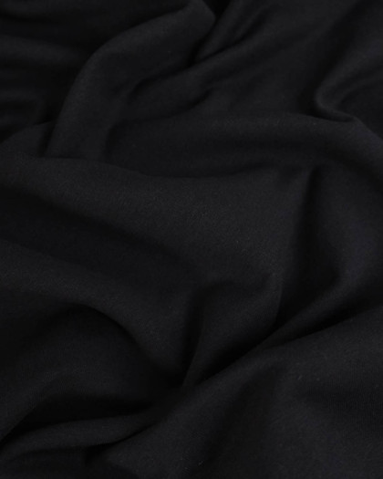 Tissu Jogging French Terry Noir - Mercerine