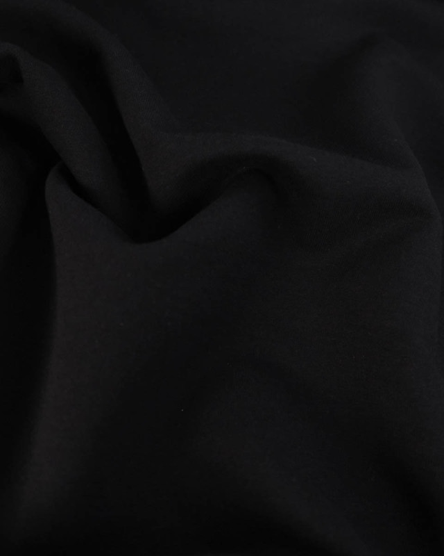 Tissu Jogging French Terry Noir - Mercerine