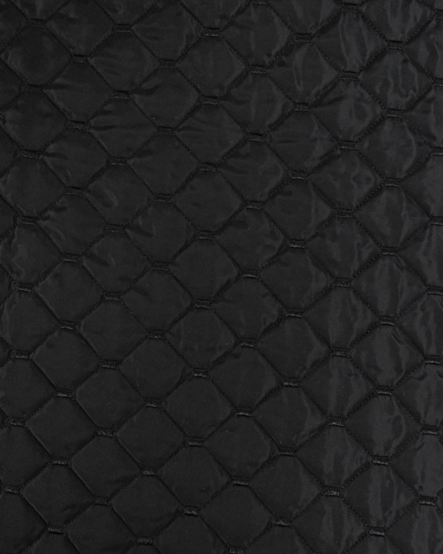 Tissu Matelassé Noir Vernis - Mercerine