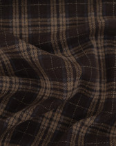 Maille Douce Carreaux Cacao Lurex Argent