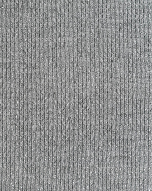 Tissu Maille Côtelé Lurex Argent - Mercerine