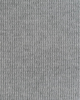 Tissu Maille Côtelé Lurex Argent - Mercerine