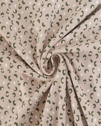 Tissu Jersey Petit Graou Fond Taupe - Mercerine