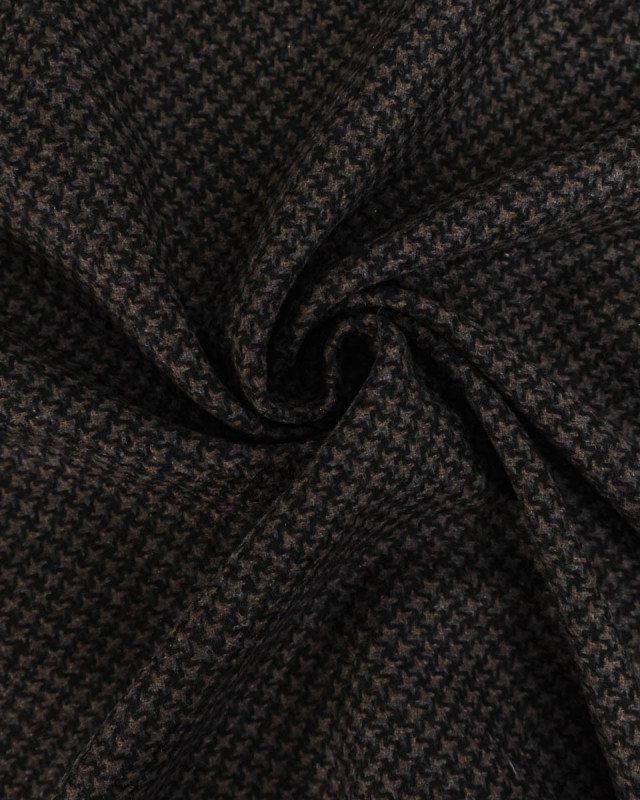 Tissu 100% Laine Motif Damier - Mercerine