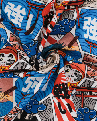 Tissu Jersey de Coton Imprimé Manga - Mercerine