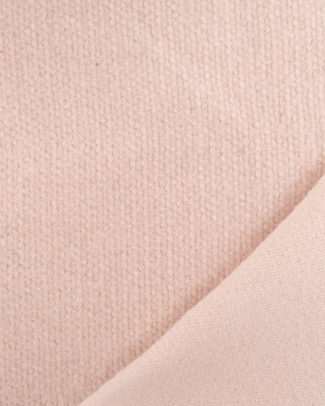 Maille Douce Nova Rose Poudré Lurex Argent - Mercerine