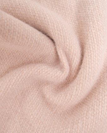 Maille Douce Nova Rose Poudré Lurex Argent - Mercerine