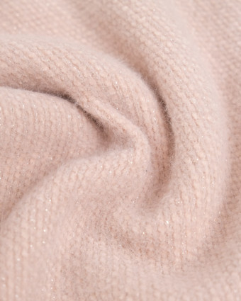 Maille Douce Nova Rose Poudré Lurex Argent - Mercerine