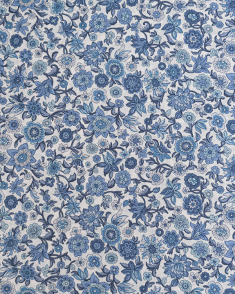 Tissu Liberty Fabrics@ Tana Lawn Ruth Marina Bleu - Mercerine