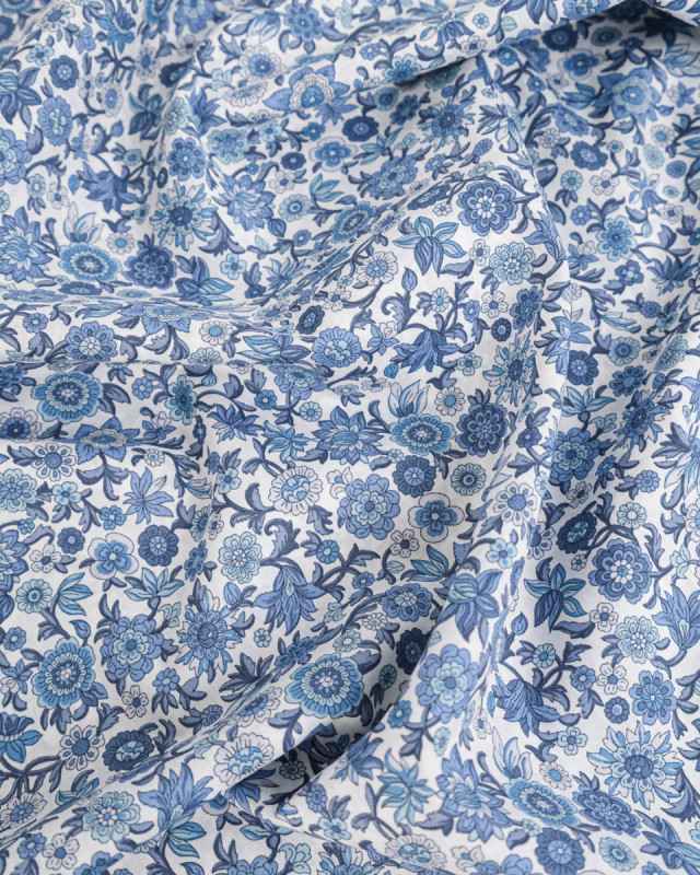 Tissu Liberty Fabrics@ Tana Lawn Ruth Marina Bleu - Mercerine