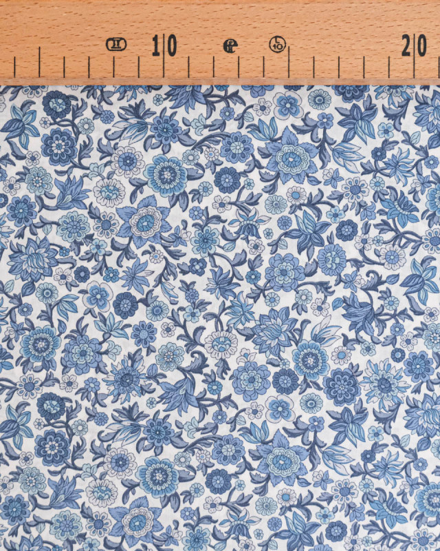 Tissu Liberty Fabrics@ Tana Lawn Ruth Marina Bleu - Mercerine