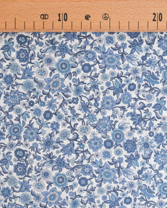 Tissu Liberty Fabrics@ Tana Lawn Ruth Marina Bleu - Mercerine