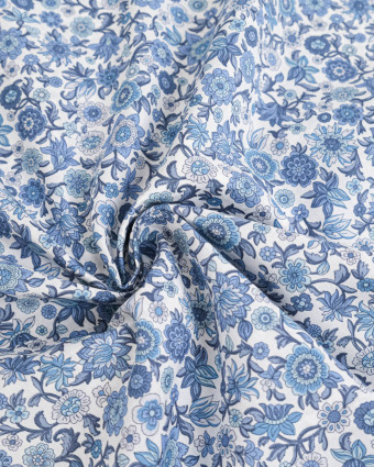 Tissu Liberty Fabrics@ Tana Lawn Ruth Marina Bleu - Mercerine