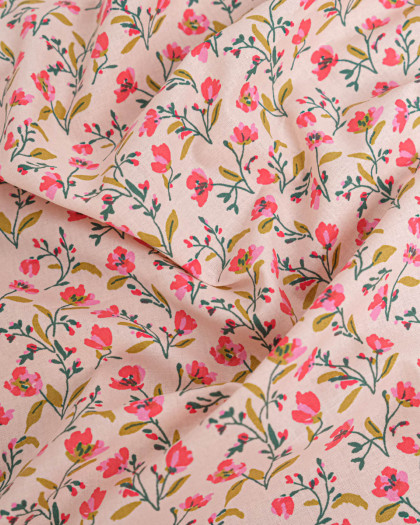 Tissu Coton Imprimé Romantique - Mercerine