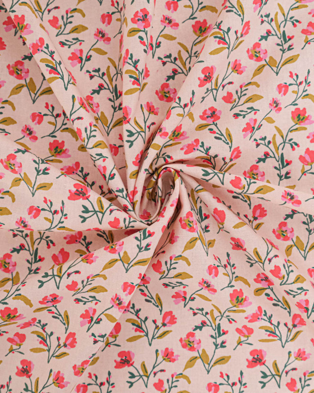 Tissu Coton Imprimé Romantique - Mercerine