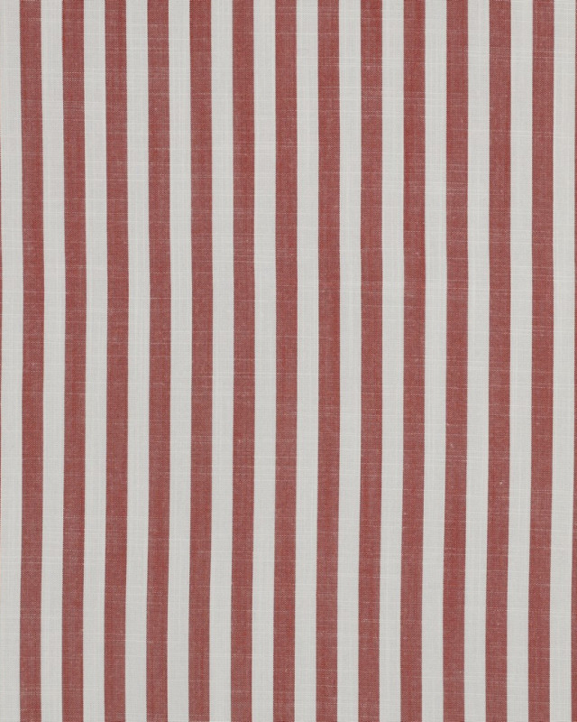 Viscose Effet Lin Rayures Marsala - Mercerine