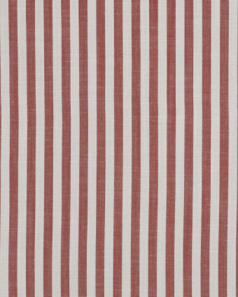 Viscose Effet Lin Rayures Marsala - Mercerine