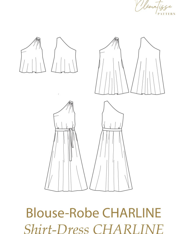 Patron Blouse Robe Charline - Clématisse Pattern - Mercerine