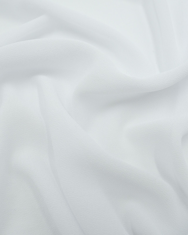 Voile crêpe blanc x10cm -  Mercerine