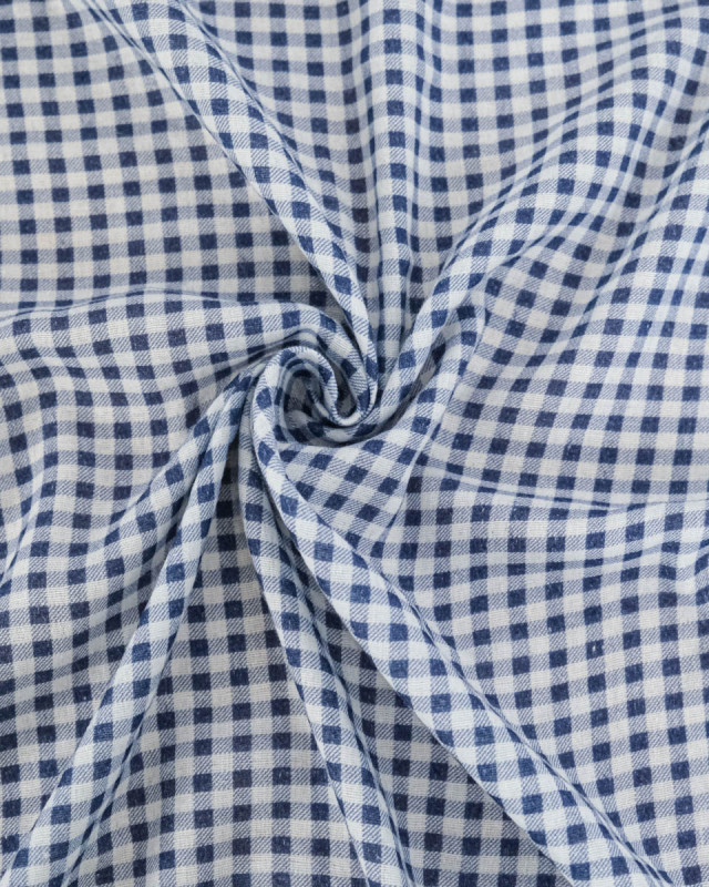 Tissu Double Gaze Imprimée à Carreaux pour Confection - Mercerine