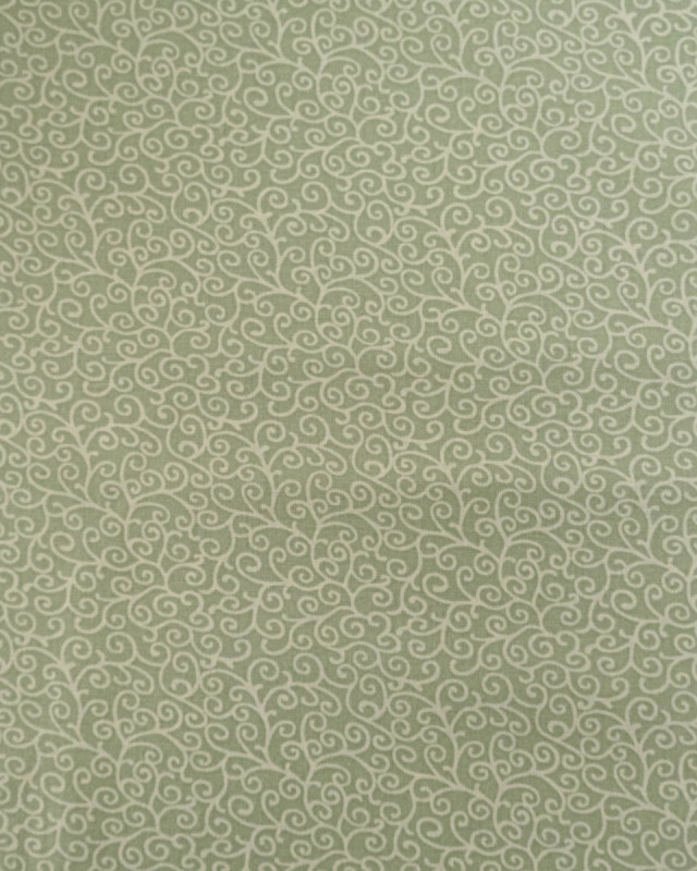 Popeline de Coton Rouleau Sauge - 110 cm - Mercerine